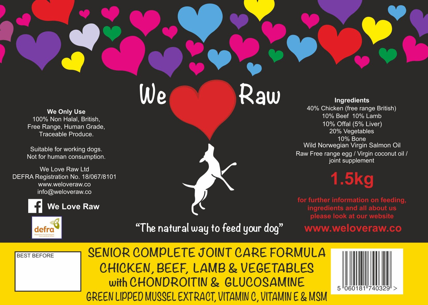 Senior Complete Joint Care Formula: Chicken, Beef, Lamb & Vegetables with Chondroitin & Glucosamine
