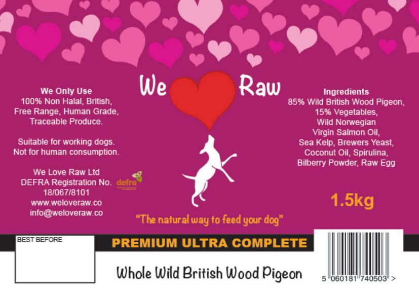 Premium Ultra Complete: Wild British Wood Pigeon