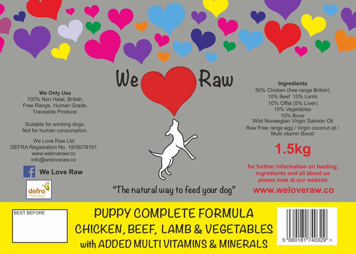 Puppy Complete Formula: Chicken, Beef, Lamb & Vegetables with Added Multivitamins & Minerals
