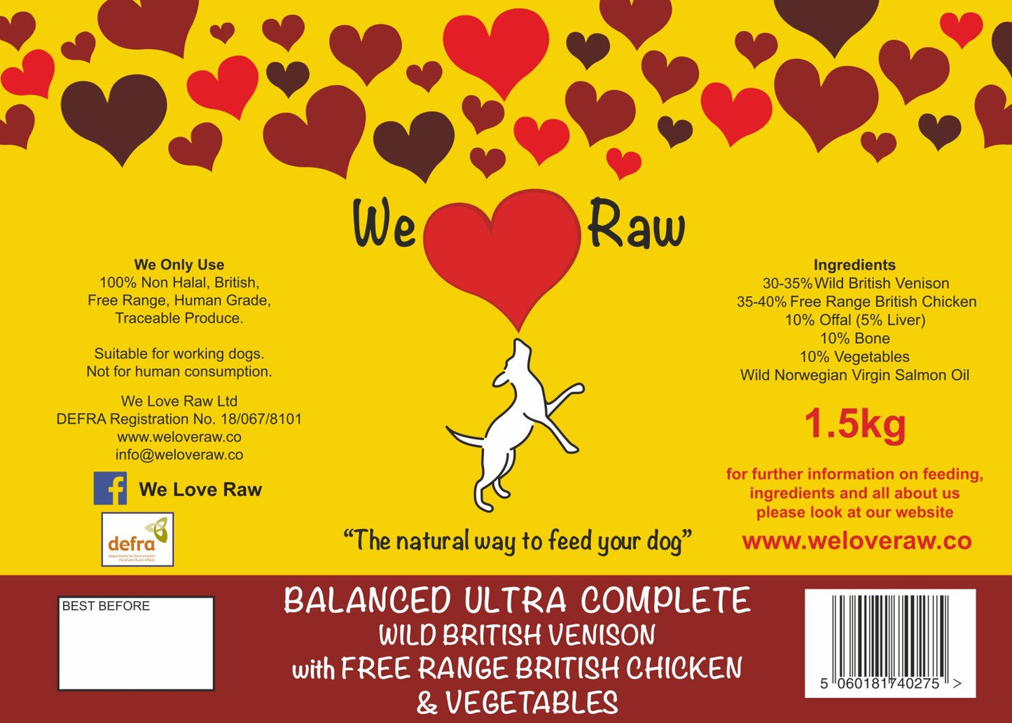 Balanced Ultra Complete: Wild British Venison with Free Range British Chicken & Vegetables