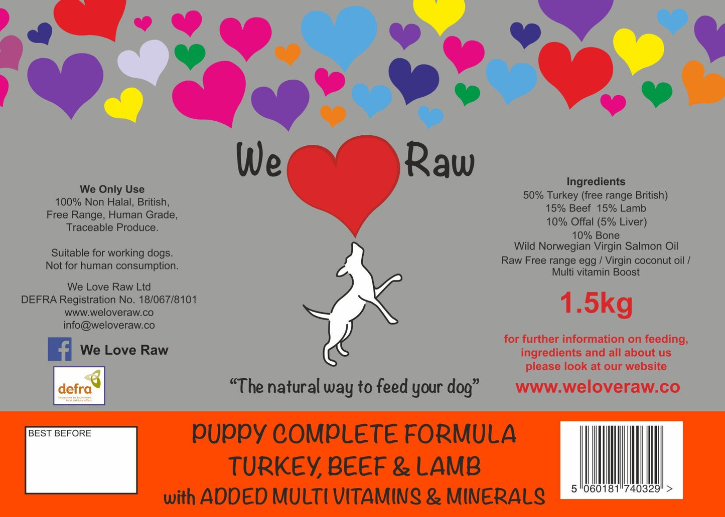 Puppy Complete Formula: Turkey, Beef & Lamb with Added Multivitamins & Minerals